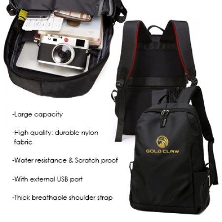 17.3" BOLD Fashion Laptop Backpack with USB Port 17