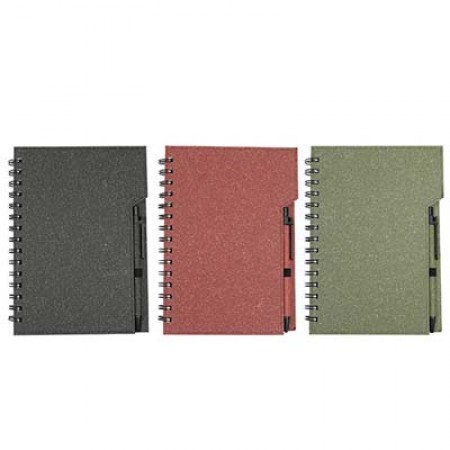 Eco Wire-O Hard Cover Notebook with Pen 01