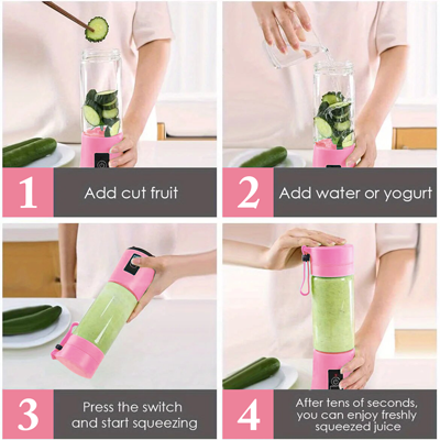 JUICEAWAY Rechargeable USB Electric Fruit Blender - 380ml 07