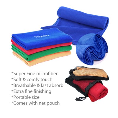 Microfiber Sports Towel with Drawstring Pouch - 80g 04