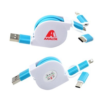 3-in-1 UNI Retractable USB Charging Cable 09