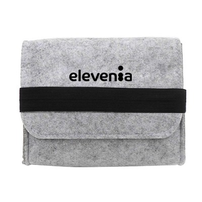 Mini Elastic Strap Felt Gadget Pouch 01
