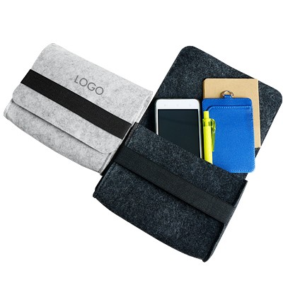 Mini Elastic Strap Felt Gadget Pouch 05
