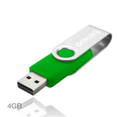  Metal Swivel Rubber Coated USB Flash Drive - 4GB 01
