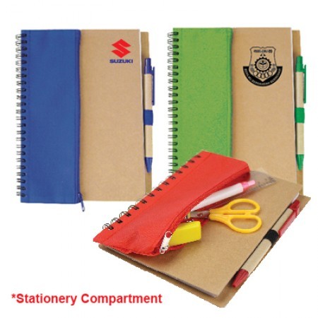 Eco Recycled Notebook with Pencil Case 01