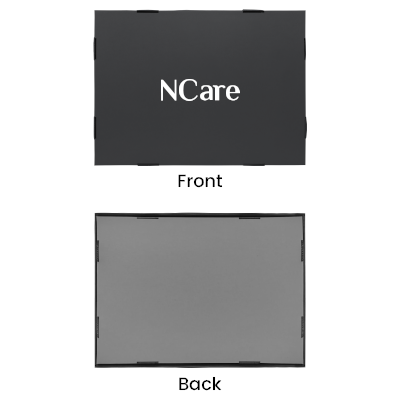 Black Gift Box 3 Compartment with Shredded Paper- M Size 01