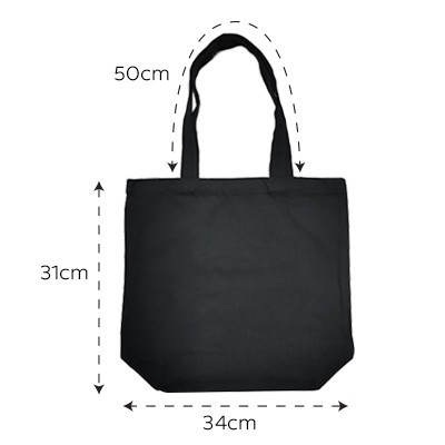 Black Promo Canvas Bag - 10oz (310x340x100) 08