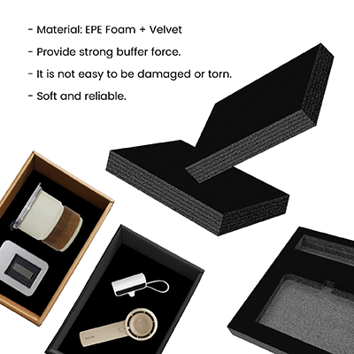 Black Velvet EPE Foam for Slide Gift Box 05