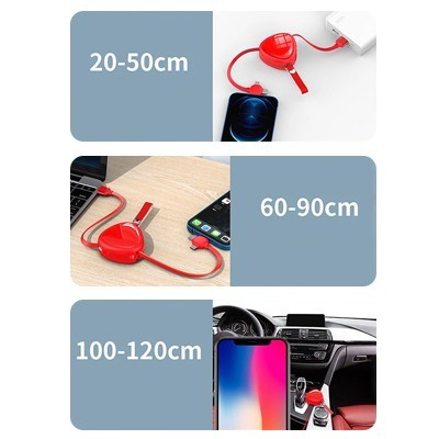 BLISS 3-in-1 Retractable USB Fast Charging Cable 11