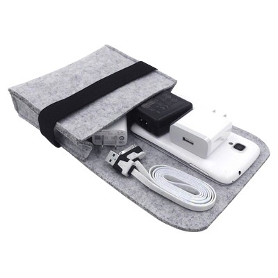 Mini Elastic Strap Felt Gadget Pouch 03