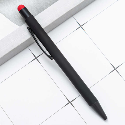 COLOUR Press Action Metal Ball Pen with Stylus 05