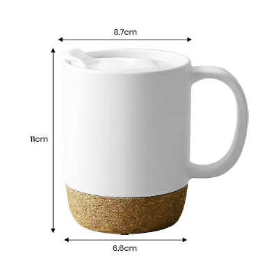 CORK 2 Tone Ceramic Mug with Cover – 400ml 08
