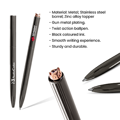 CUTECAT Twist Action Metal Ball Pen 07