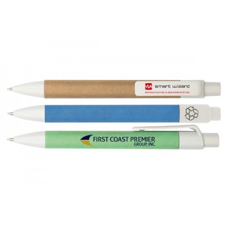 Eco Recycled Paper Pen - Push Action Ball Pen 03