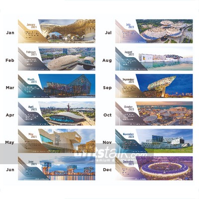 UNIQUE ARCHITECTURE Desk Calendar 2023 04