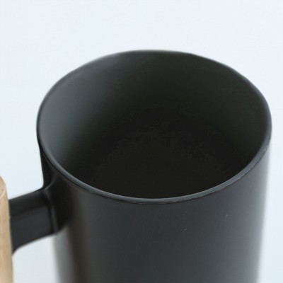 Duo Tone 2 Ceramic Wooden Handle Mug - 380ml 05