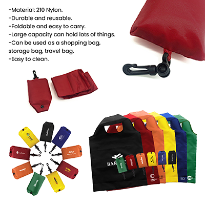 EASY Foldable Nylon Shopping Bag with Hook 12