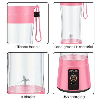 JUICEAWAY Rechargeable USB Electric Fruit Blender - 380ml 06