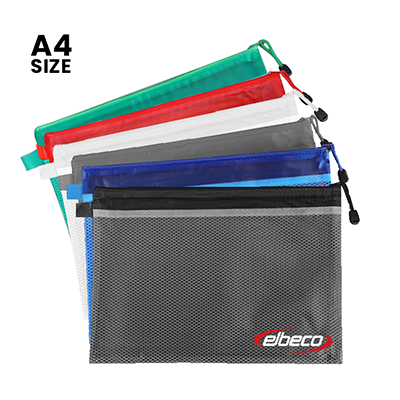 Frosted PVC Organizer with Net Divider  – A4 Size 01