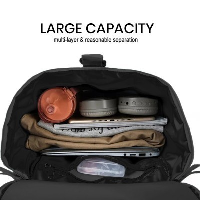 HYKE 2 Travel Nylon Duffel Two Way Bag 07