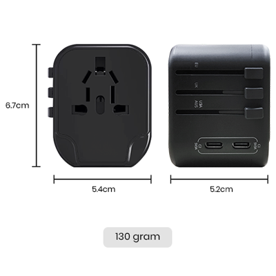 INNOV Travel Adapter 2 Type-C + 2 USB Smart Charger 09