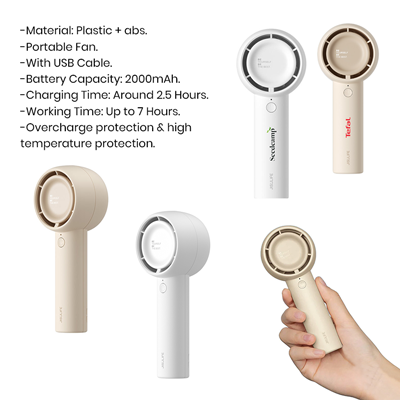 JISULIFE Handheld 3 Speed Mini Fan - 2000mAh 09