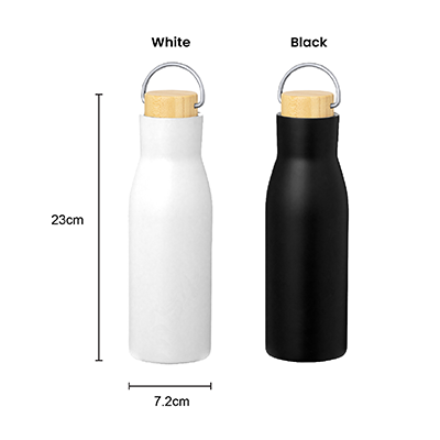 OPPA Double Wall S.Steel with Bamboo Cap Handle - 450ml 07