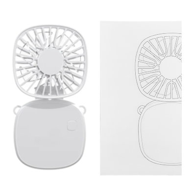 POCKET Mini Foldable Fan with Lanyard - 300mAh 07