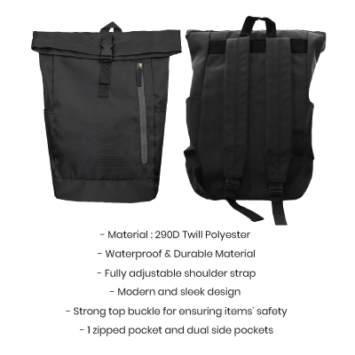 POLLEY Soft Polyester Buckle Backpack 09