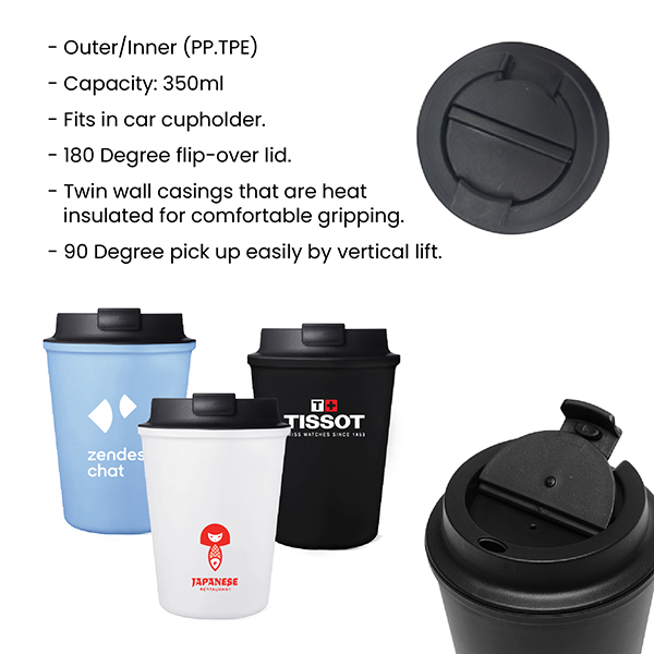 PP Double Wall Mug - 350ml 10