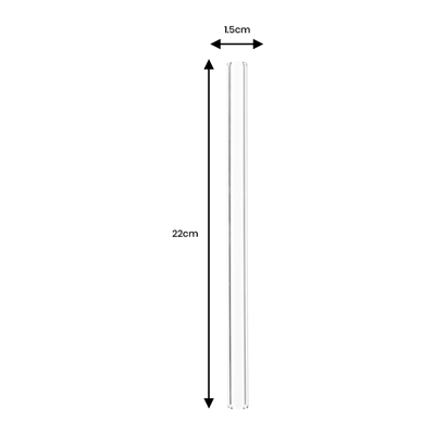 Premium Glass Straw (15×220) with Straw Felt Pouch Set 08