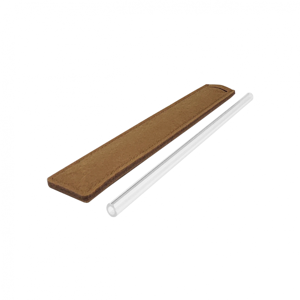 Premium Glass Straw (8×220) with Straw Felt Pouch Set 05