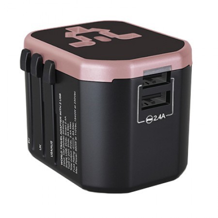 Premium Travel Adapter Dual USB Hub With Smart Charge 2.4A 04