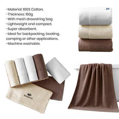 Pure Cotton Towel with Drawstring Pouch 3 (740x340) - 100g 10