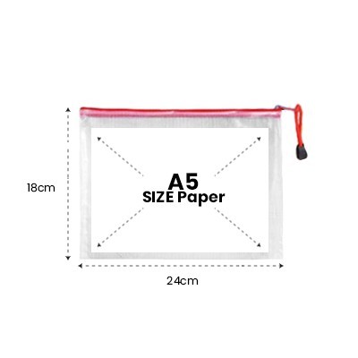 PVC Transparent Netting Pouch - A5 Size 10