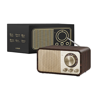 Retro Wooden Bluetooth Speaker with FM Radio – 1800mAh 09