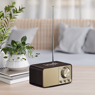 Retro Wooden Bluetooth Speaker with FM Radio – 1800mAh 03