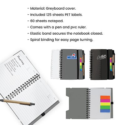 RULER Eco-Notebook Pen with Strap 09