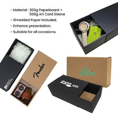 Slide Gift Box with Shredded Paper 07