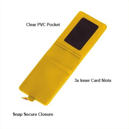 Smooth PU ID Holder Flip Open Wallet 05