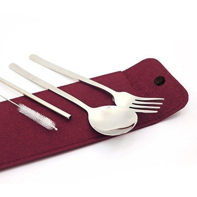 Snap Closure Felt Pouch 07
