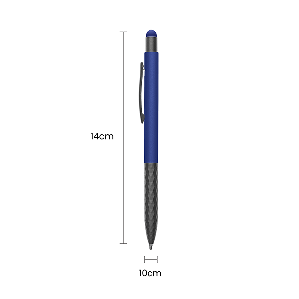 Stylus Touch Press Action Aluminum Ball Pen 07