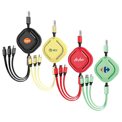 VORTEX 3-in-1 Retractable USB Charging Cable 01