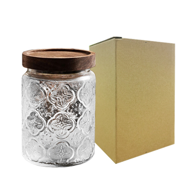 Wooden Lid Glass Canister - 700ml 11